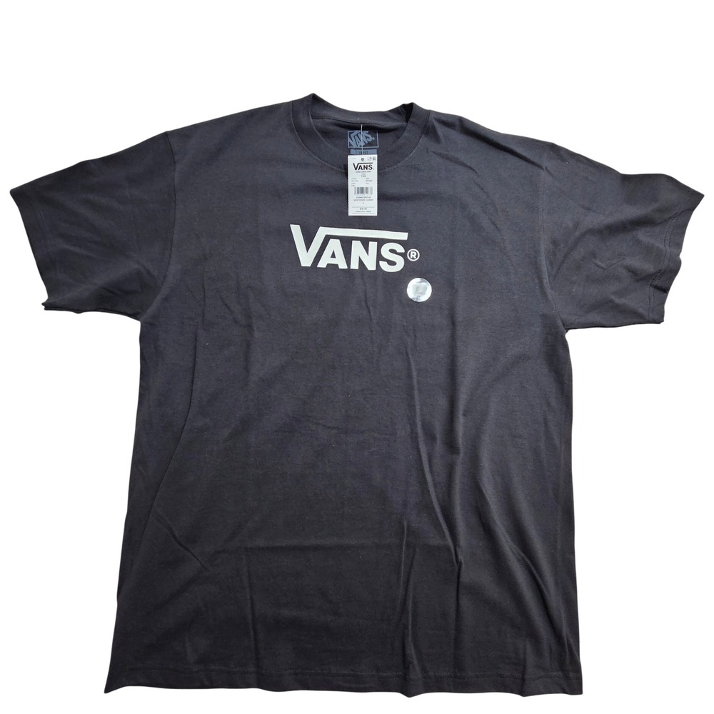 Vans NWT T-Shirt Large Gray Classic Logo Short Sleeve Tee VN000TBVY28